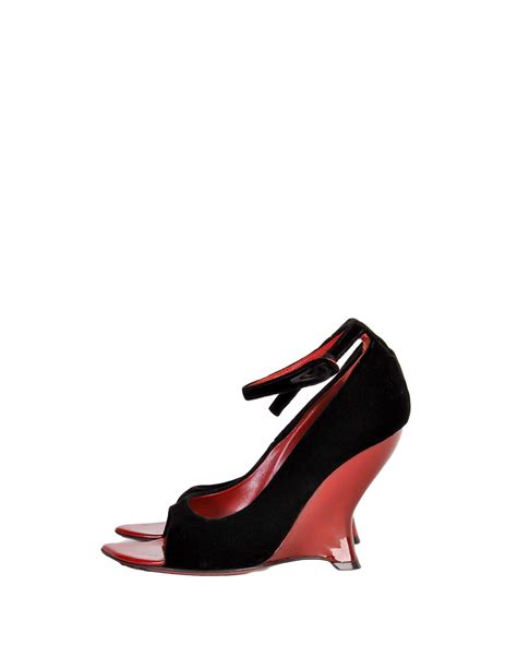 yves saint laurent wedge shoes|saint laurent red heels.